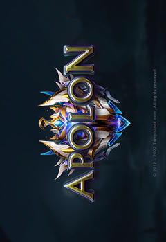 Apolon редактируемый игровой логотип