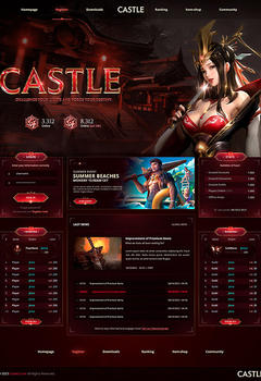 Castle Game website template