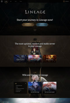Lineage 2 landing page website Template