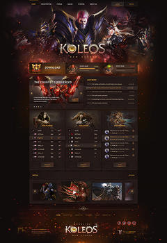 Mu Online Koleos шаблон игрового сайта