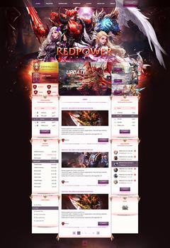 Mu Online Red Power шаблон игрового сайта
