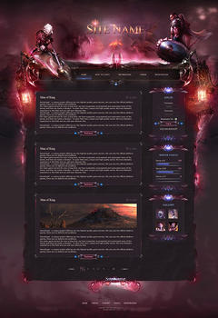 Почти бесплатно! Nightwish Game Website PSD + HTML шаблоны
