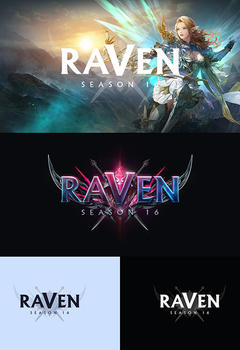 RaVeN editable PSD Game Logo