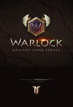Warlock Game Logo PSD Template